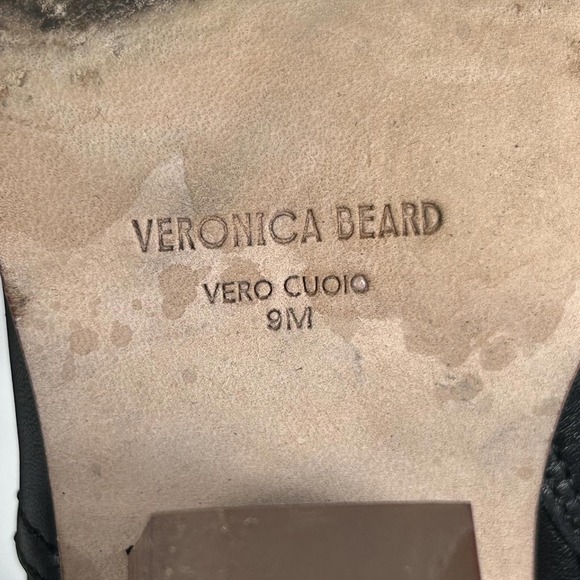 Veronica Beard Size 9 LOGAN Ankle Boots Black Leather Side Zip Women's - Picture 3 of 13